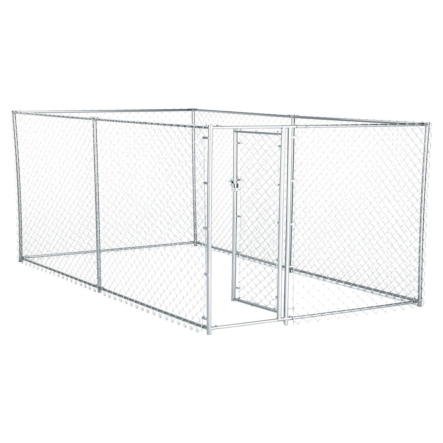 Lucky Dog 10' x 5' x 4' Heavy Duty Steel Outdoor Chain Link Dog Kennel Enclosure - Angler's Pro Tackle & Outdoors