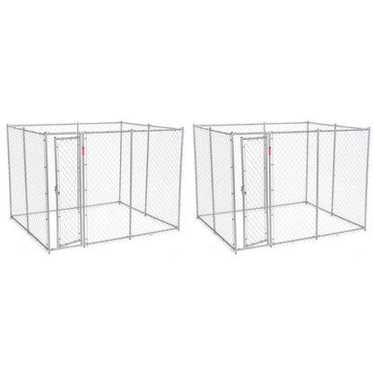 Lucky Dog 10 x 5 x 6" Heavy Duty Outdoor Chain Link Dog House Kennel (2 Pack) - Angler's Pro Tackle & Outdoors