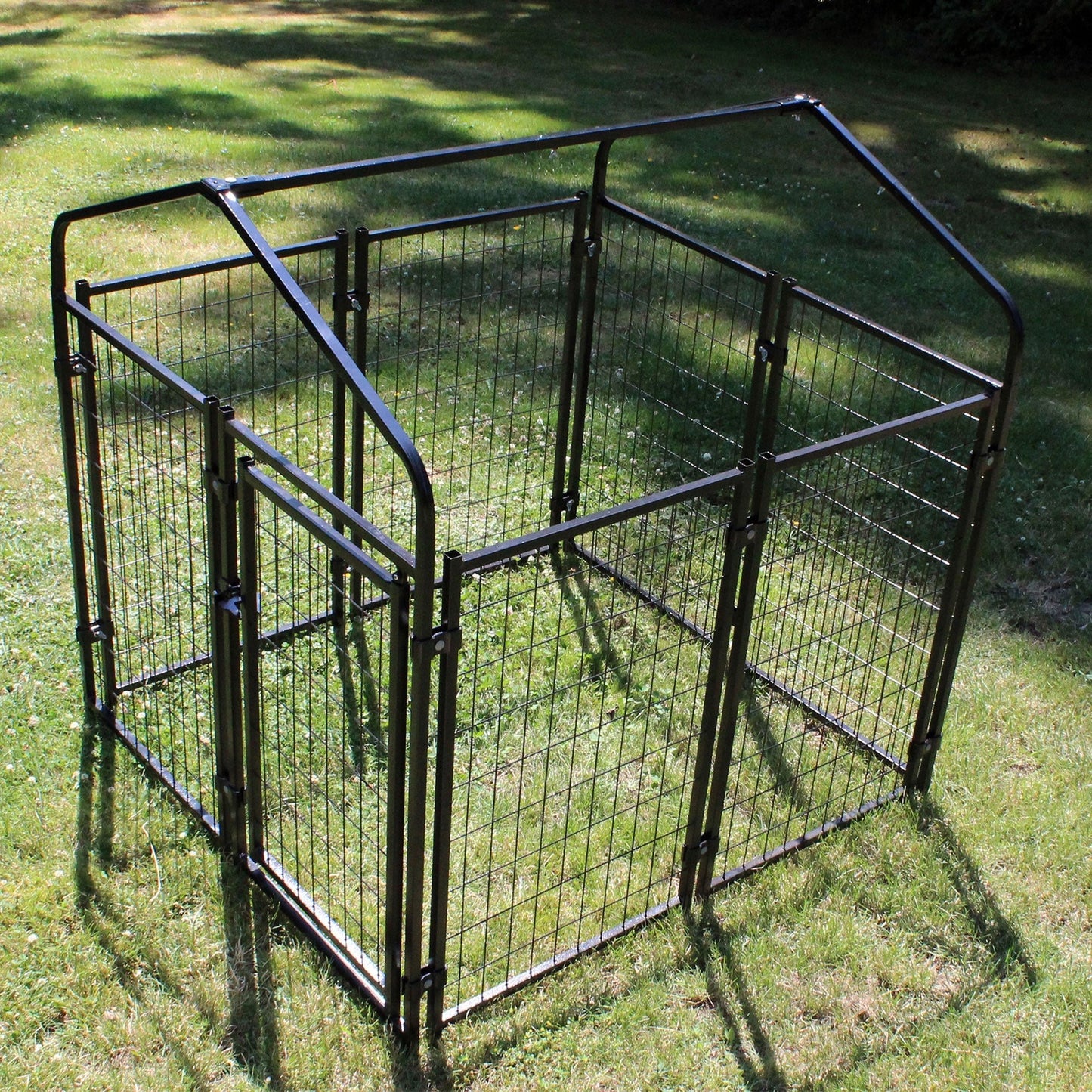 Lucky Dog 4' x 4' x 4.3' Uptown Welded Wire Dog Kennel w/ Waterproof Cover - Angler's Pro Tackle & Outdoors