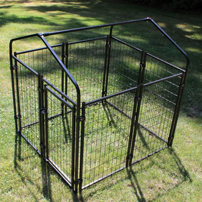 Lucky Dog 4' x 4' x 4.3' Uptown Welded Wire Dog Kennel w/ Waterproof Cover - Angler's Pro Tackle & Outdoors