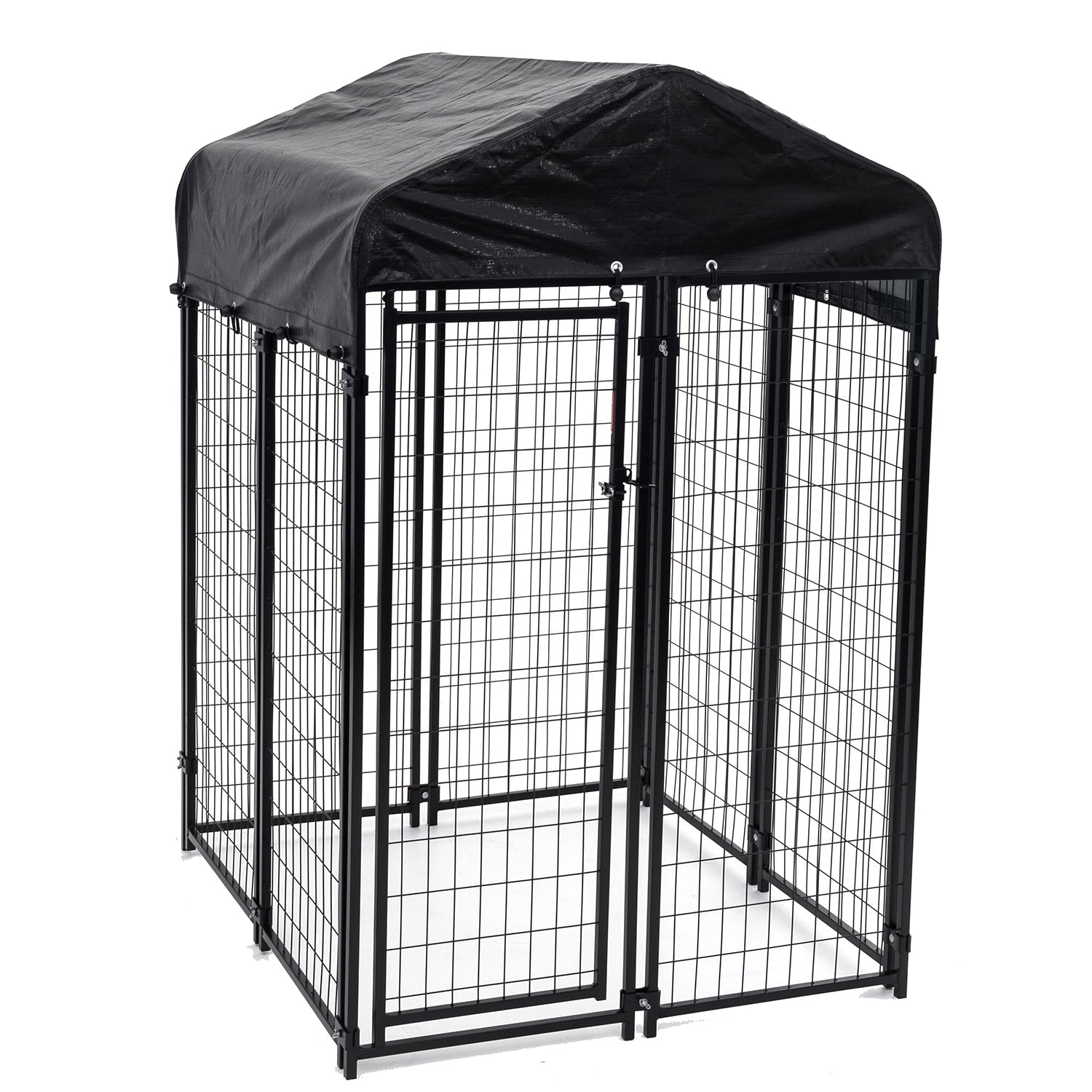 Lucky Dog 4' x 4' x 6' Uptown Welded Wire Outdoor Dog Kennel w/ Waterproof Cover - Angler's Pro Tackle & Outdoors