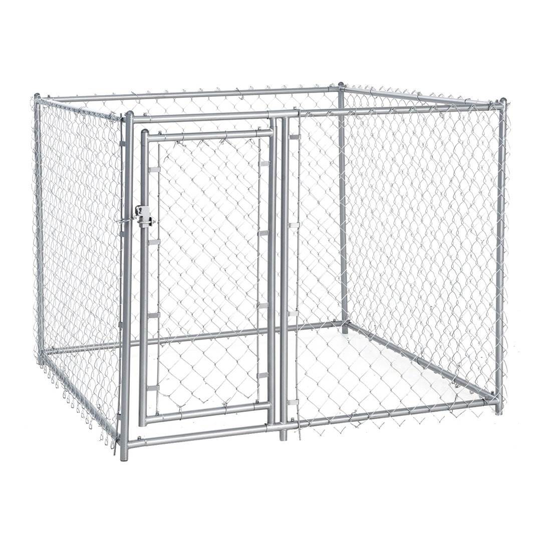 Lucky Dog 5 x 5 x 4 Foot Heavy Duty Outdoor Chain Link Dog Kennel (2 Pack) - Angler's Pro Tackle & Outdoors