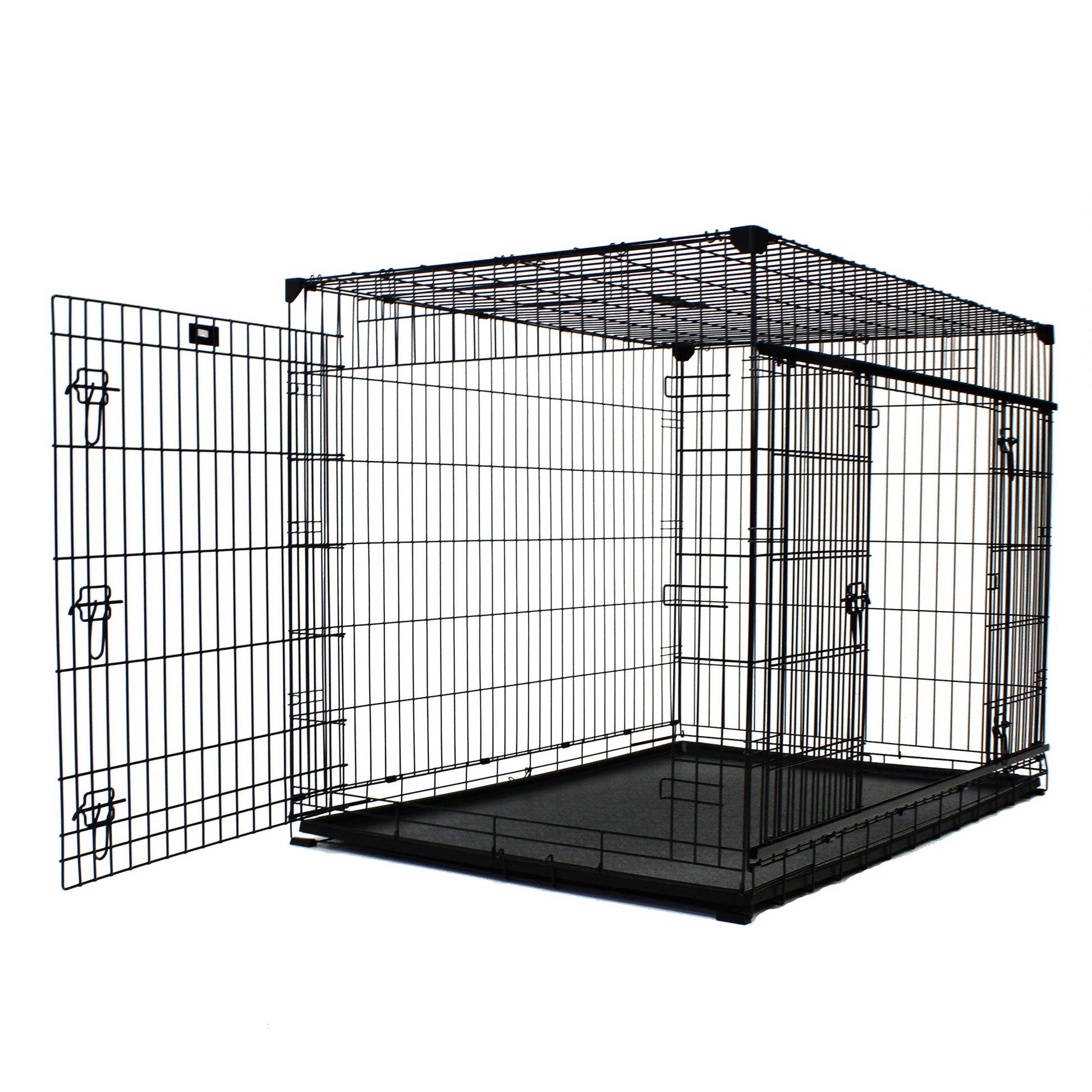 Lucky Dog Dwell Series 24 Inch Small Kennel Secure Fenced Pet Dog Crate, Black - Angler's Pro Tackle & Outdoors