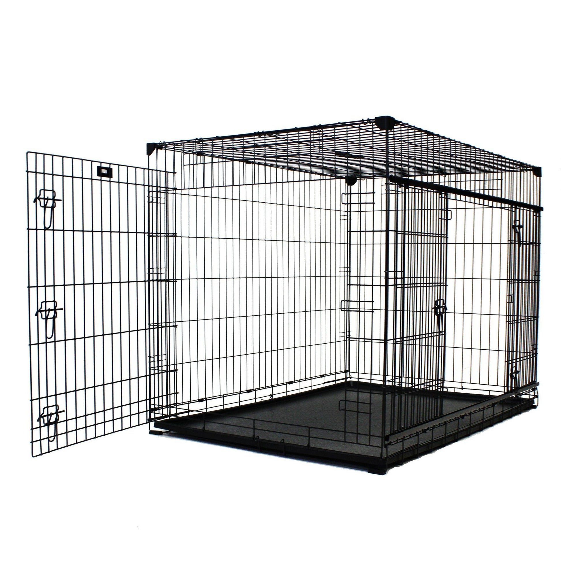 Lucky Dog Dwell Series 30 Inch S/M Kennel Secure Fenced Pet Dog Crate, Black - Angler's Pro Tackle & Outdoors