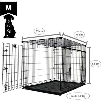 Lucky Dog Dwell Series 30 Inch S/M Kennel Secure Fenced Pet Dog Crate, Black - Angler's Pro Tackle & Outdoors