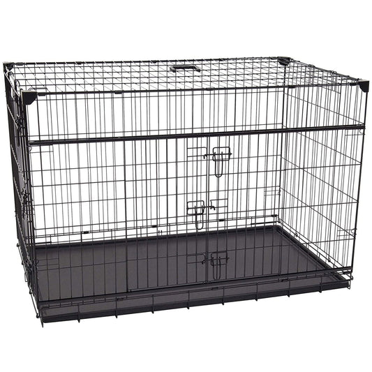 Lucky Dog Dwell Series 48 Inch XL Kennel Secure Fenced Pet Dog Crate, Black - Angler's Pro Tackle & Outdoors