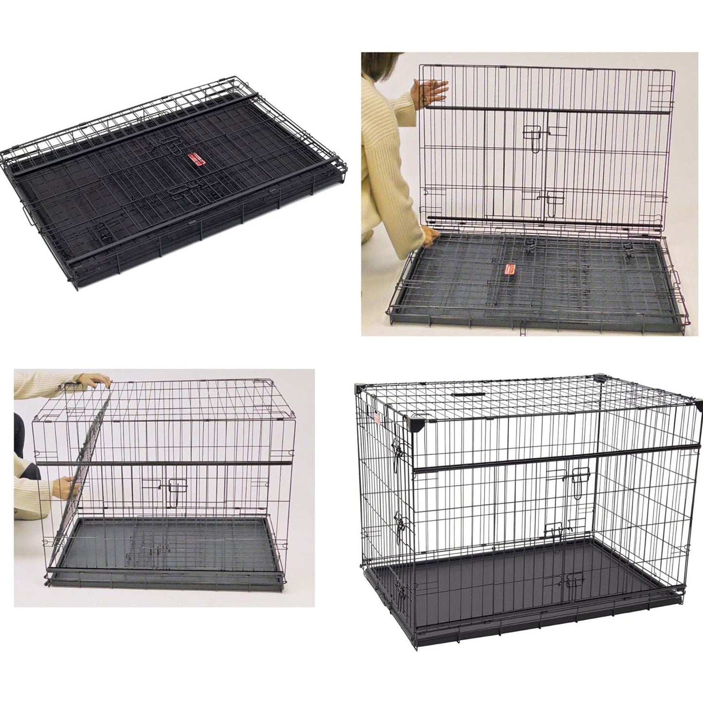 Lucky Dog Dwell Series 48 Inch XL Kennel Secure Fenced Pet Dog Crate, Black - Angler's Pro Tackle & Outdoors