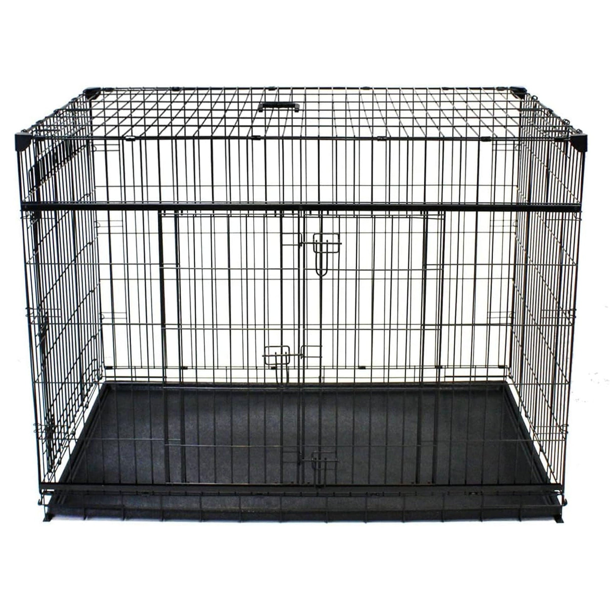 Lucky Dog Dwell Series 48 Inch XL Kennel Secure Fenced Pet Dog Crate, Black - Angler's Pro Tackle & Outdoors