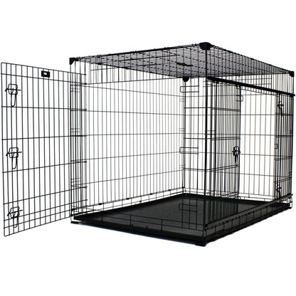 Lucky Dog Dwell Series 48 Inch XL Kennel Secure Fenced Pet Dog Crate, Black - Angler's Pro Tackle & Outdoors