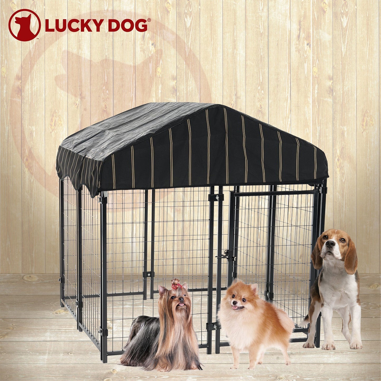 Lucky Dog Modular Welded Wire Kennel Pet Play Pen (4 Pack) - Angler's Pro Tackle & Outdoors