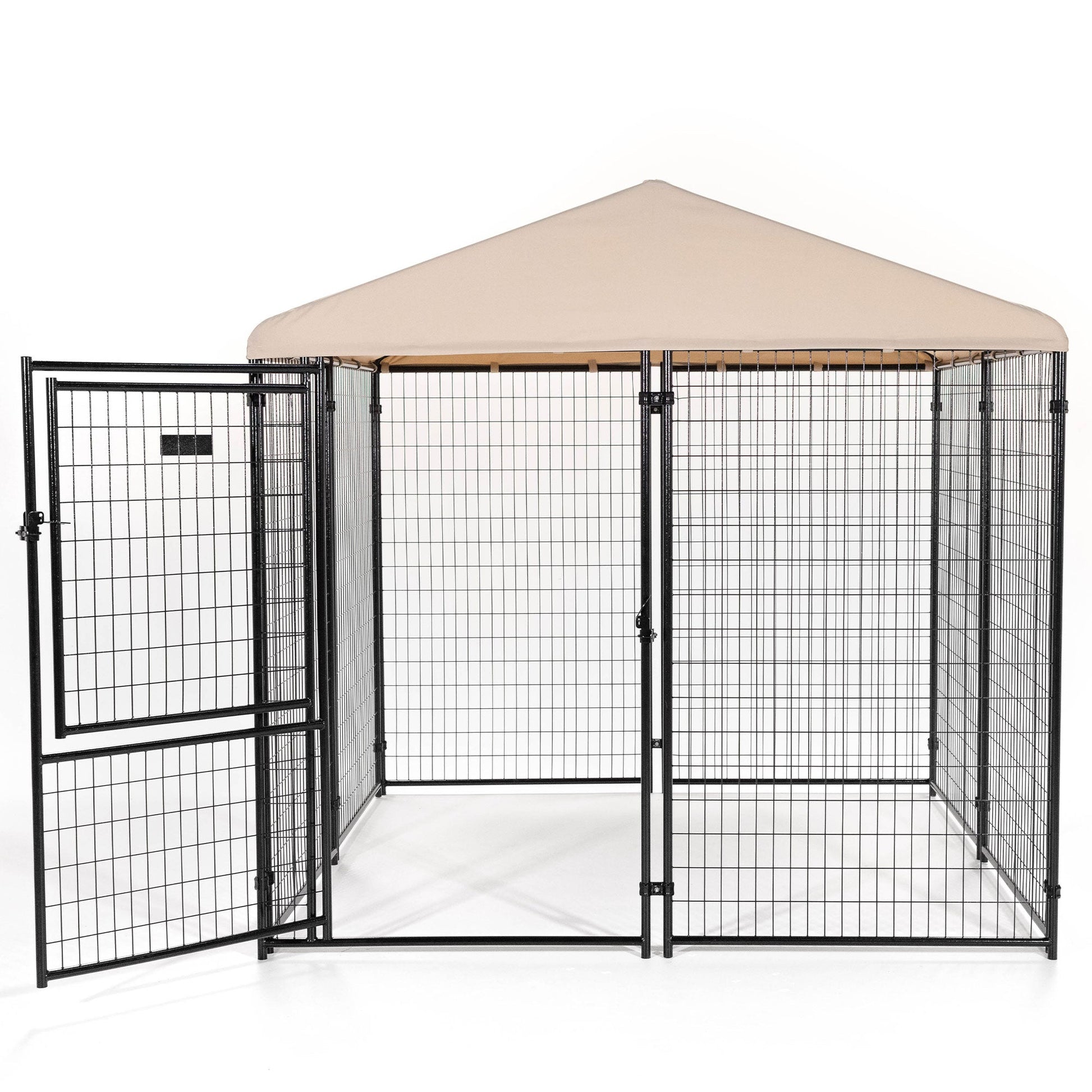 Lucky Dog STAY Series 8 x 8 x 6 Foot Roofed Steel Frame Executive Dog Kennel - Angler's Pro Tackle & Outdoors