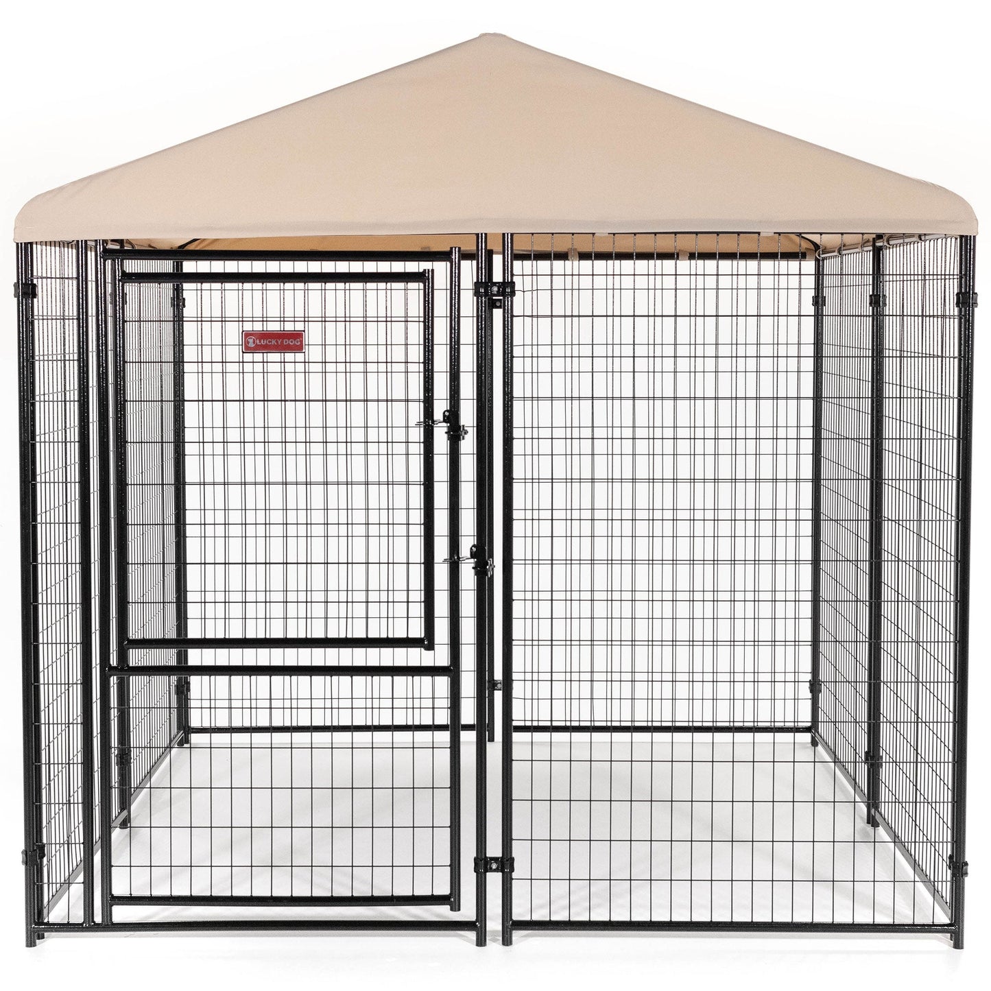 Lucky Dog STAY Series 8 x 8 x 6 Foot Roofed Steel Frame Executive Dog Kennel - Angler's Pro Tackle & Outdoors