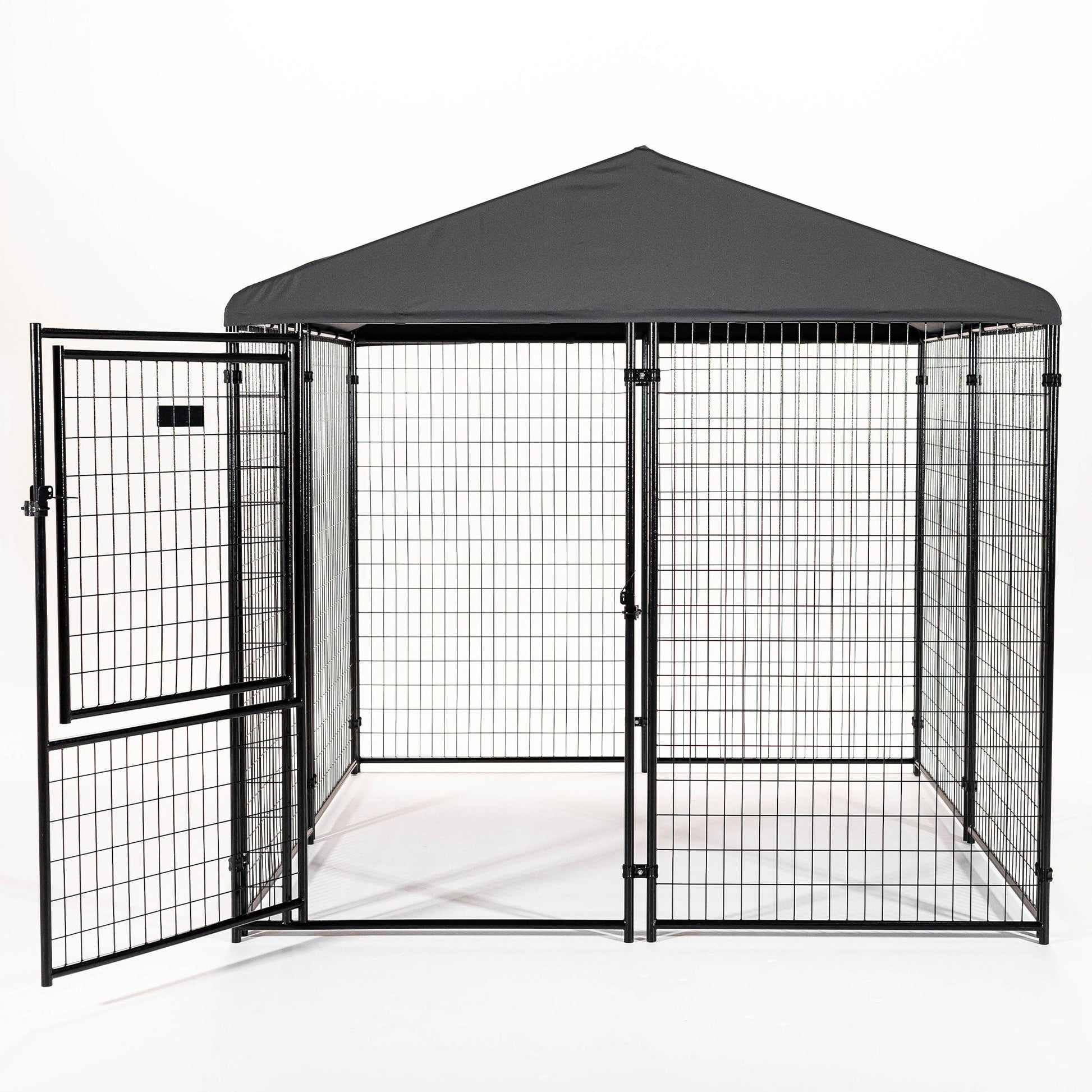 Lucky Dog STAY Series 8 x 8 x 6 Foot Roofed Steel Frame Executive Dog Kennel - Angler's Pro Tackle & Outdoors