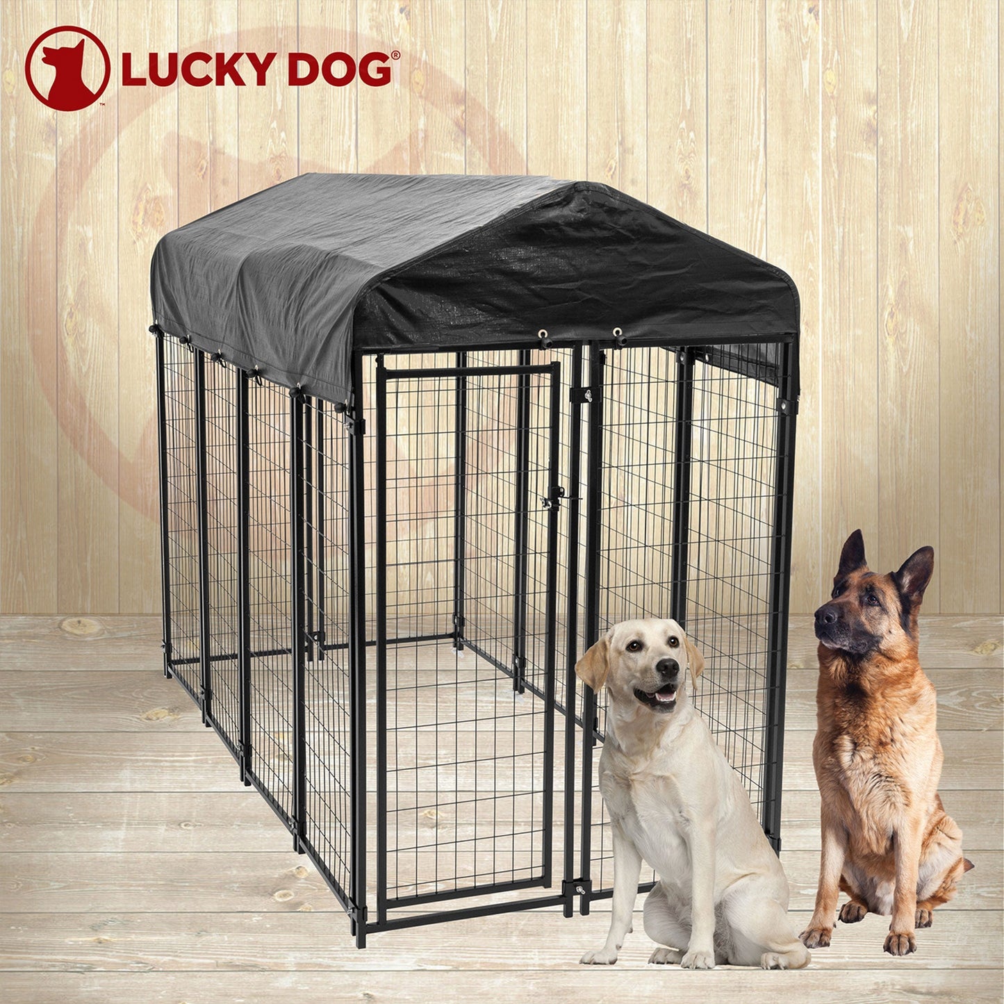 Lucky Dog Uptown Large Outdoor Covered Kennel Heavy Duty Dog Fence Pen (10 Pack) - Angler's Pro Tackle & Outdoors