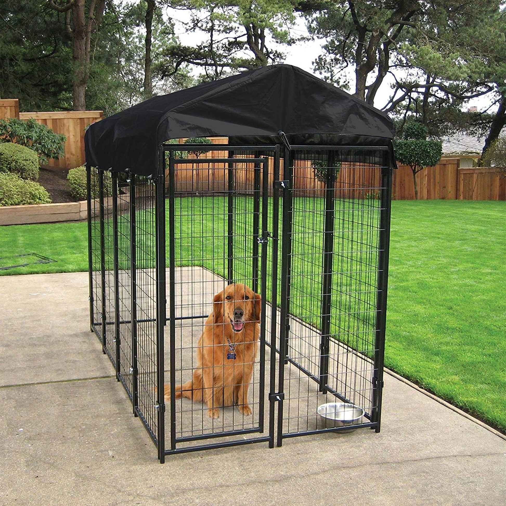 Lucky Dog Uptown Large Outdoor Covered Kennel Heavy Duty Dog Fence Pen (10 Pack) - Angler's Pro Tackle & Outdoors