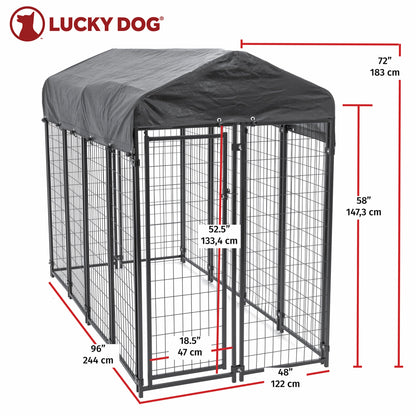 Lucky Dog Uptown Large Outdoor Covered Kennel Heavy Duty Dog Fence Pen (10 Pack) - Angler's Pro Tackle & Outdoors