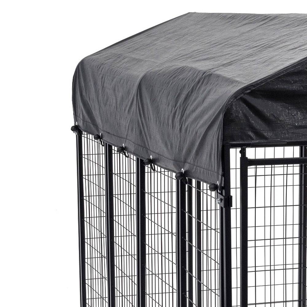 Lucky Dog Uptown Large Outdoor Covered Kennel Heavy Duty Dog Fence Pen (4 Pack) - Angler's Pro Tackle & Outdoors