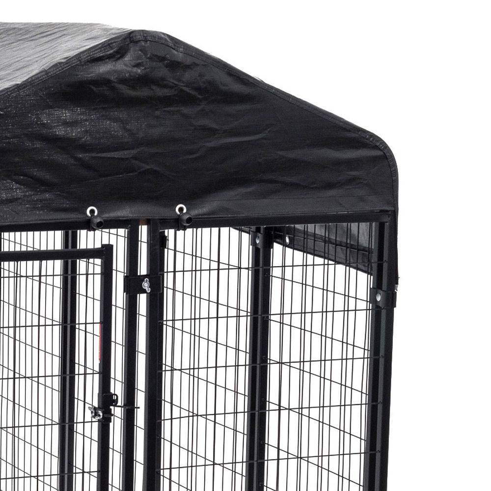 Lucky Dog Uptown Large Outdoor Covered Kennel Heavy Duty Dog Fence Pen (4 Pack) - Angler's Pro Tackle & Outdoors