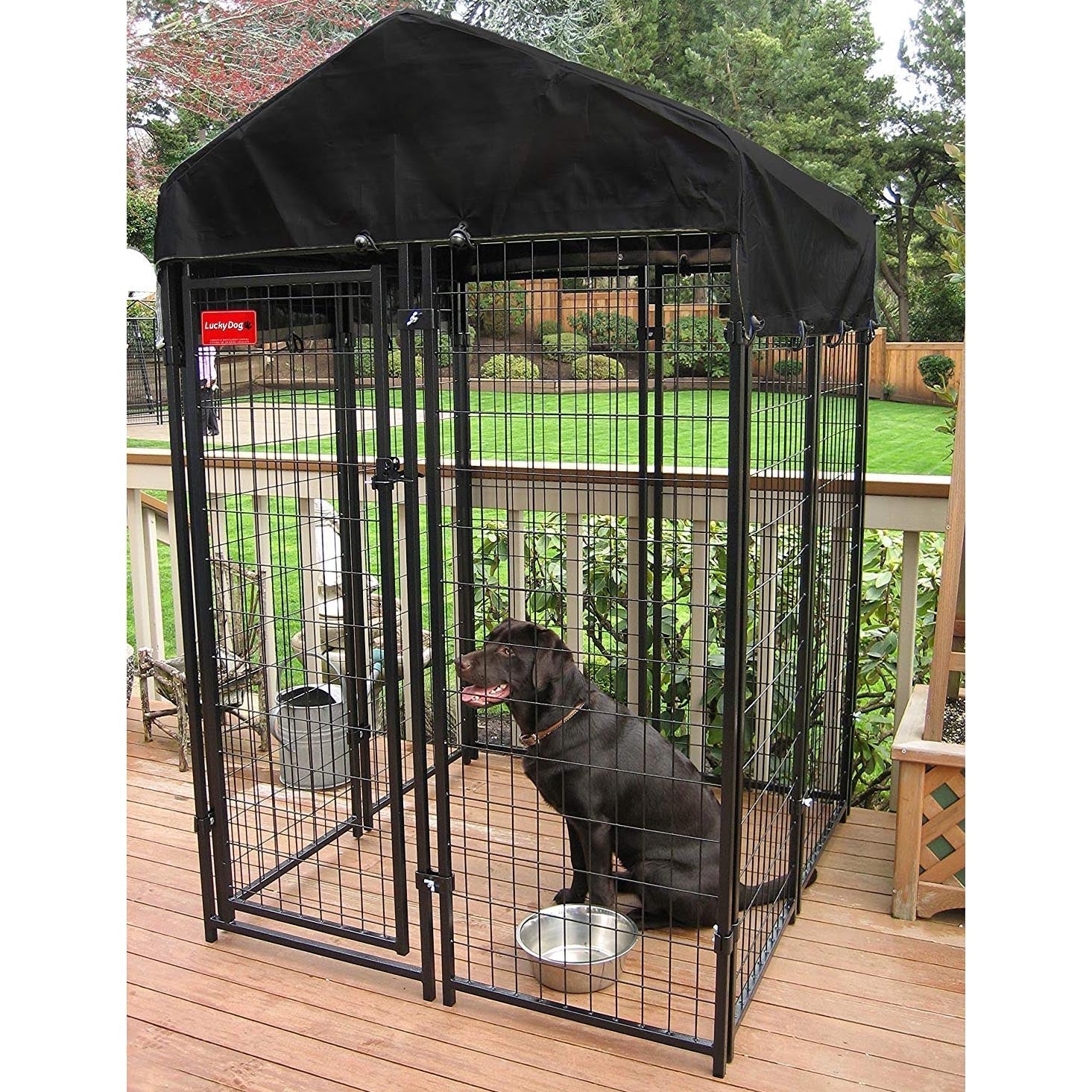 Lucky Dog Uptown Outdoor Covered Kennel Heavy Duty Dog Cage Pen (3 Pack) - Angler's Pro Tackle & Outdoors