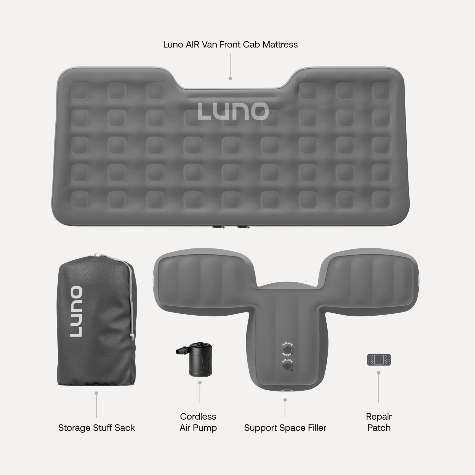 Luno AIR Van Front Cab Mattress - Angler's Pro Tackle & Outdoors