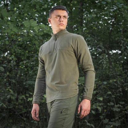 M - Tac Delta Fleece Jacket - Tactical Underwear Top Sweater 1/4 Zip - Angler's Pro Tackle & Outdoors