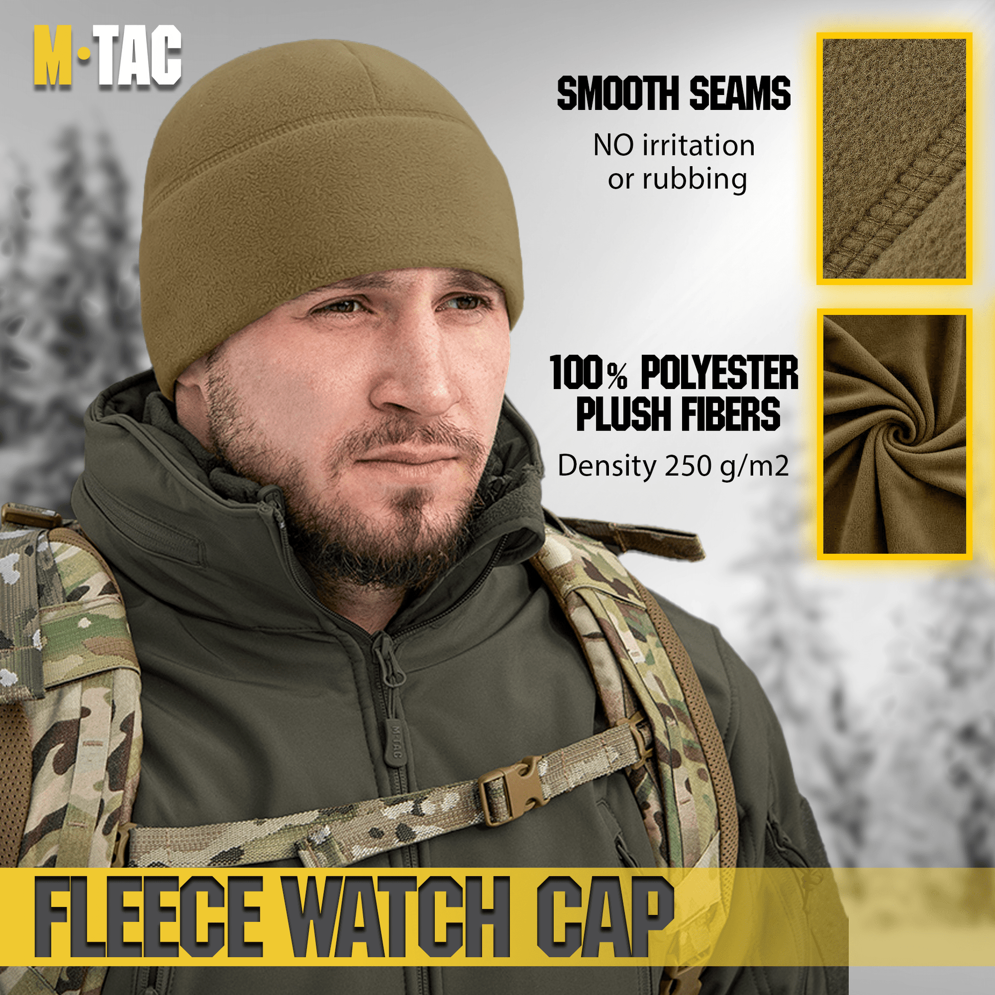 M - Tac Elite Fleece Watch Cap with Slimtex (250 g/m2) - Angler's Pro Tackle & Outdoors