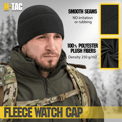 M - Tac Elite Fleece Watch Cap with Slimtex (250 g/m2) - Angler's Pro Tackle & Outdoors