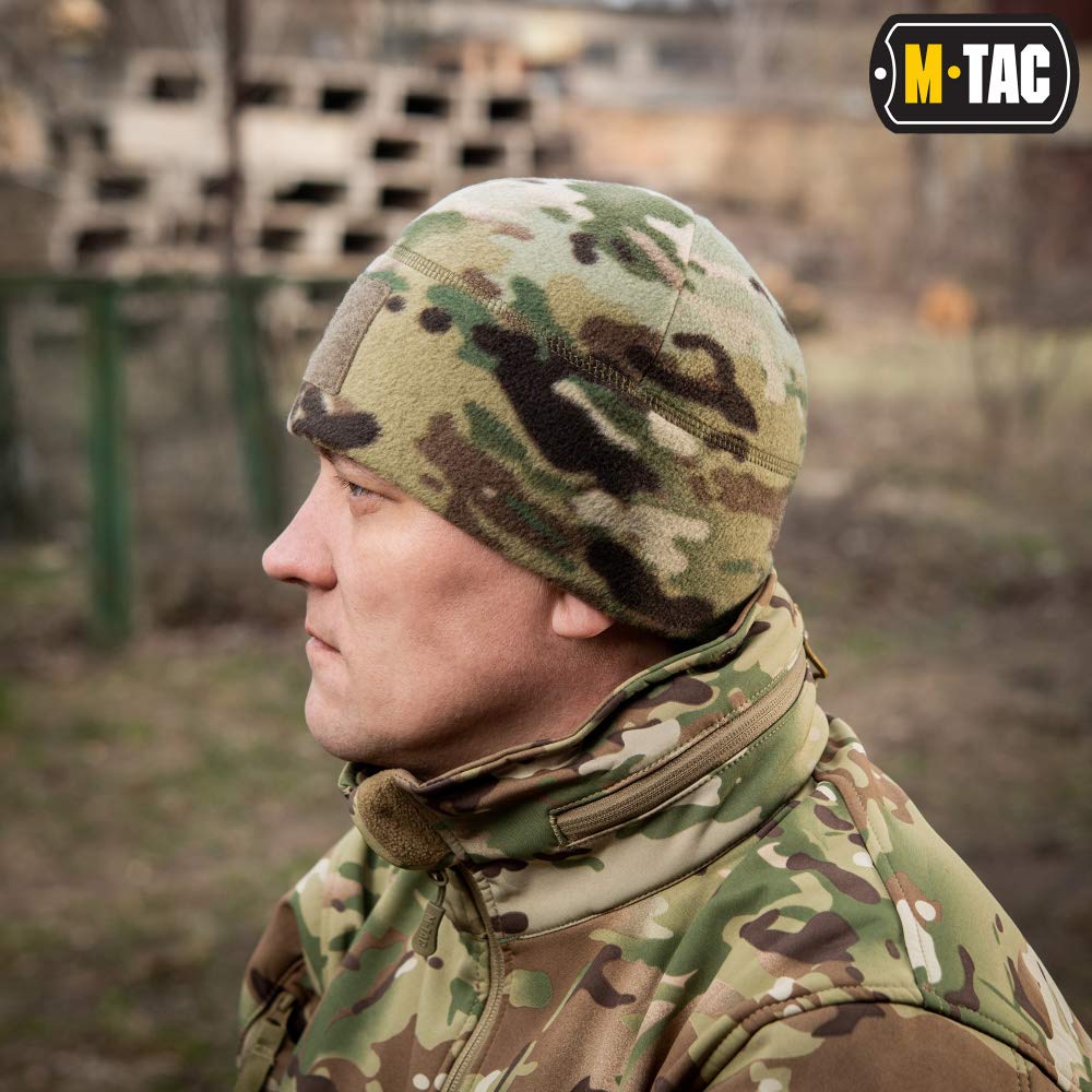 M - Tac Fleece Tactical Watch Cap Beanie With Patch Panel (270 g/m2) - Angler's Pro Tackle & Outdoors