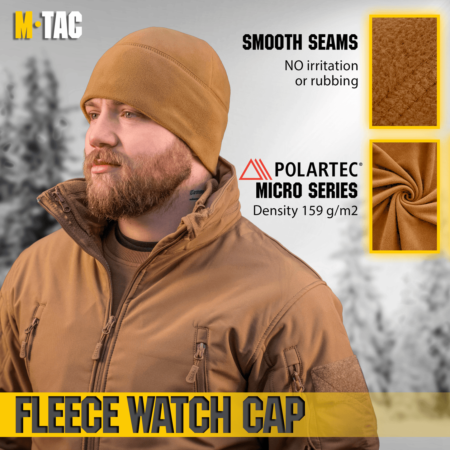 M - Tac Fleece Watch Cap Light Polartec Gen II (159 g/m2) - Angler's Pro Tackle & Outdoors