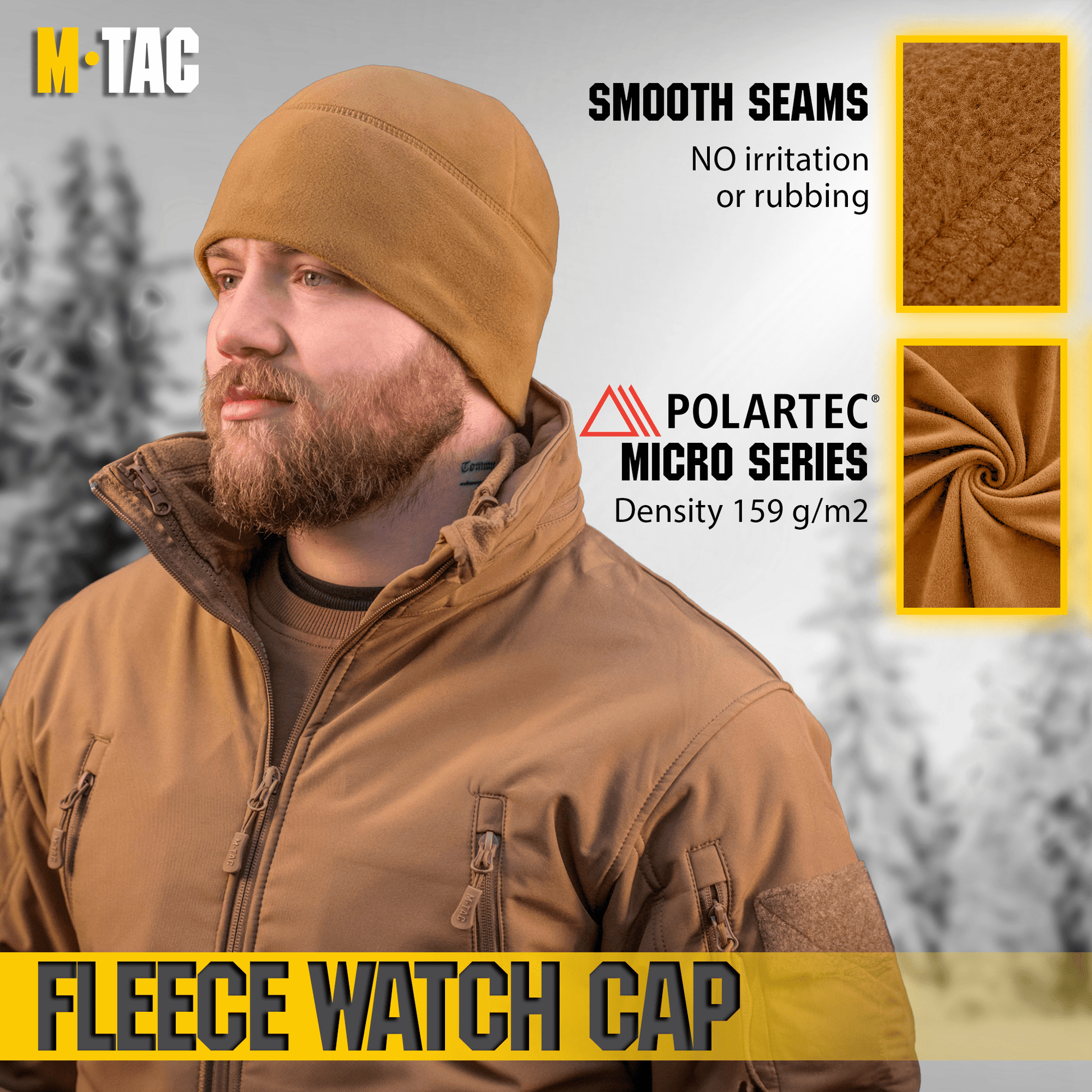 M - Tac Fleece Watch Cap Light Polartec Gen II (159 g/m2) - Angler's Pro Tackle & Outdoors