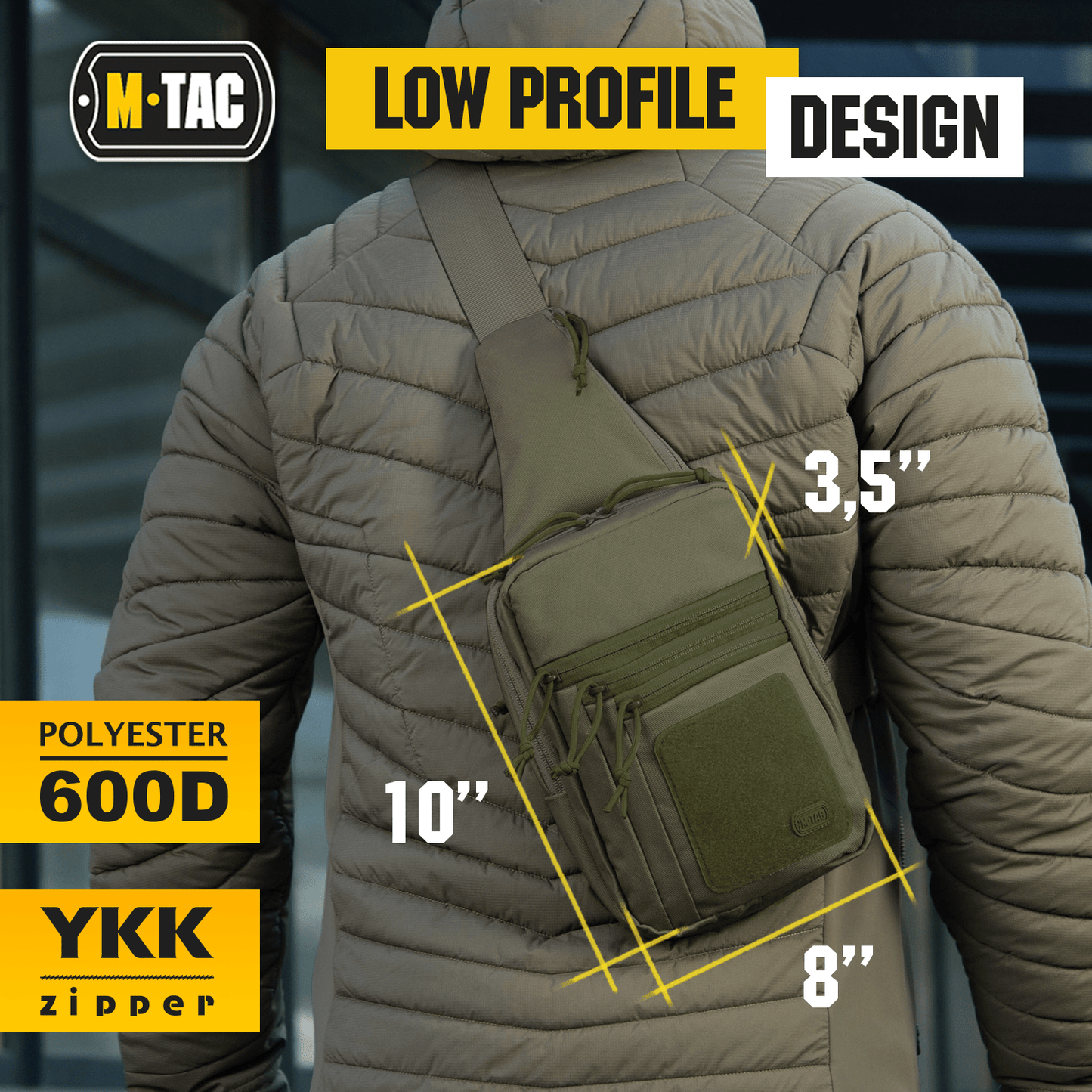 M - Tac Tactical Bag Shoulder Chest Pack with Sling and Loop Panel - Angler's Pro Tackle & Outdoors