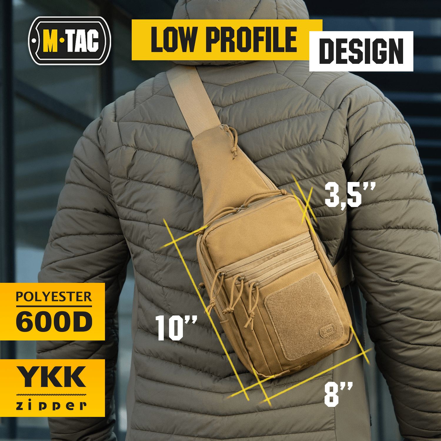 M - Tac Tactical Bag Shoulder Chest Pack with Sling and Loop Panel - Angler's Pro Tackle & Outdoors