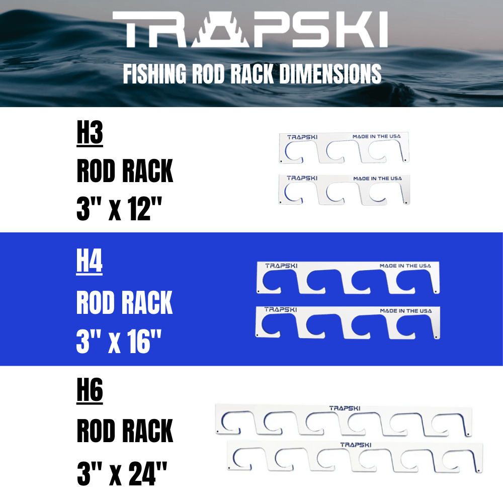 TRAPSKI Fishing Rod/Pole Holder Rack Organizers