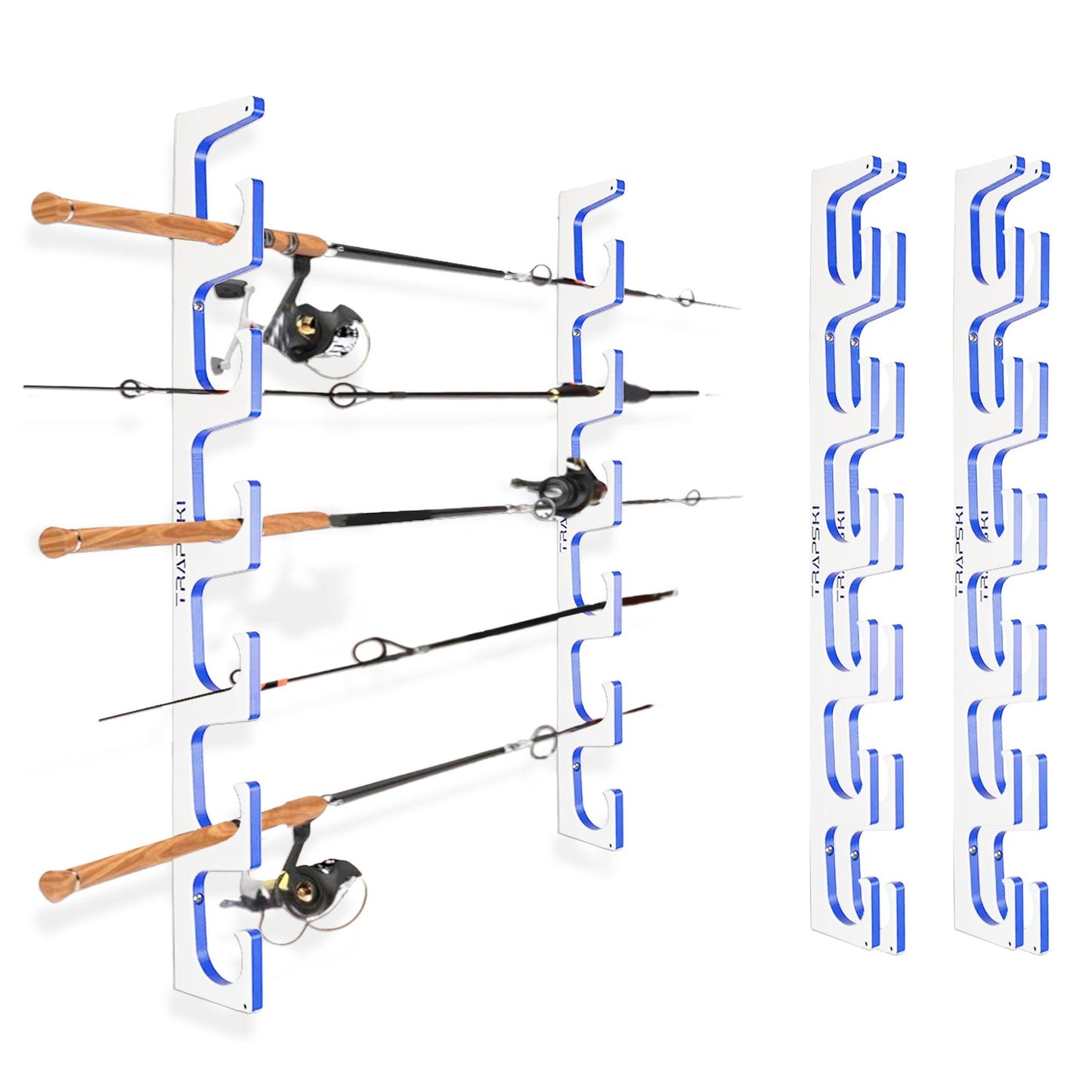 TRAPSKI Premium Fishing Rod/Pole Holder Rack Organizers