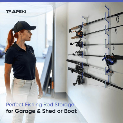 TRAPSKI Premium Fishing Rod/Pole Holder Rack Organizers