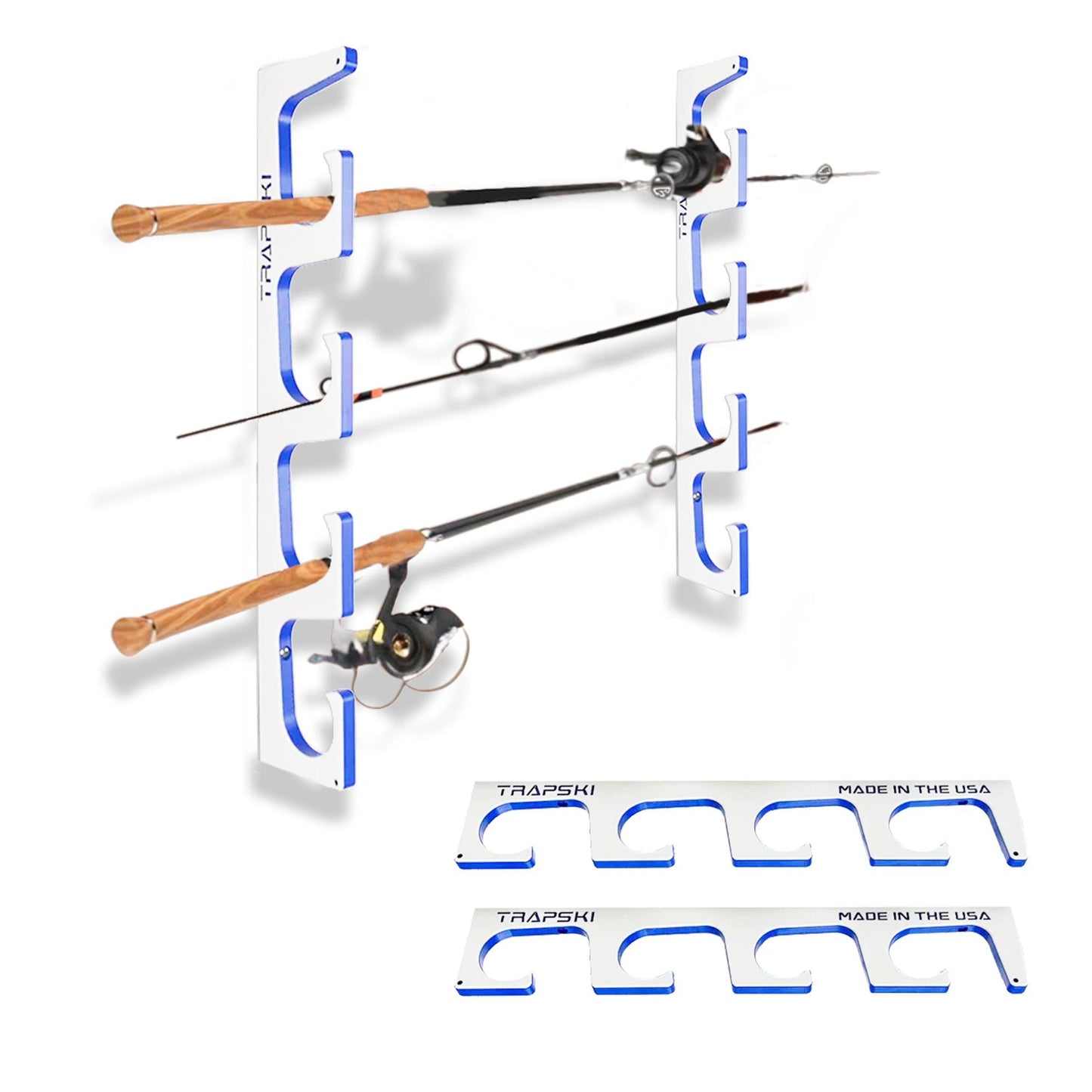 TRAPSKI Premium Fishing Rod/Pole Holder Rack Organizers