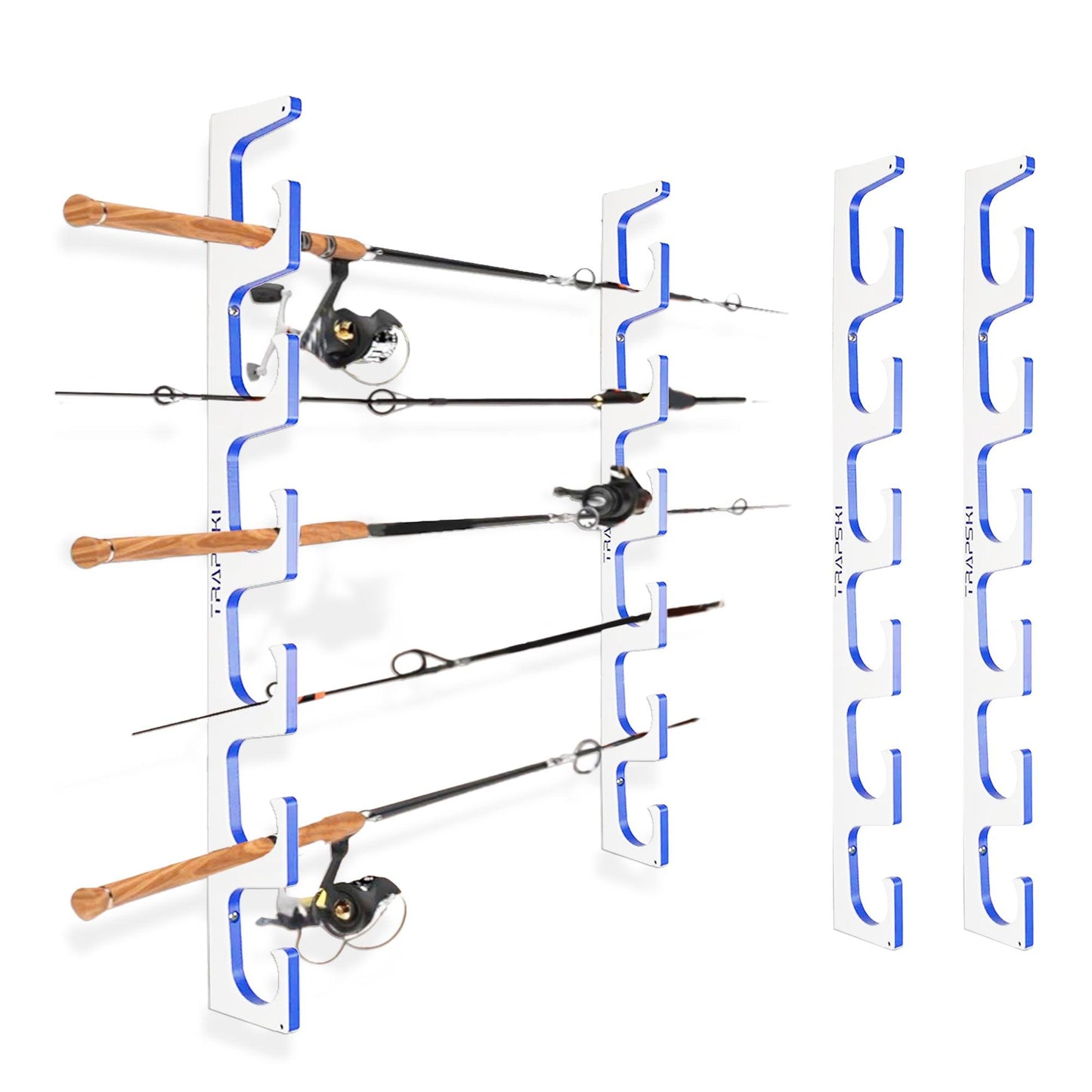 TRAPSKI Premium Fishing Rod/Pole Holder Rack Organizers