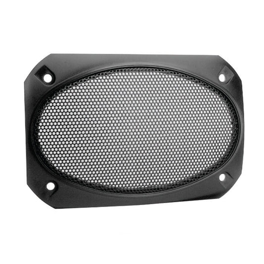 Magnadyne | 4" x 6" Satin Finish Speaker Grill | Black Metal Mesh