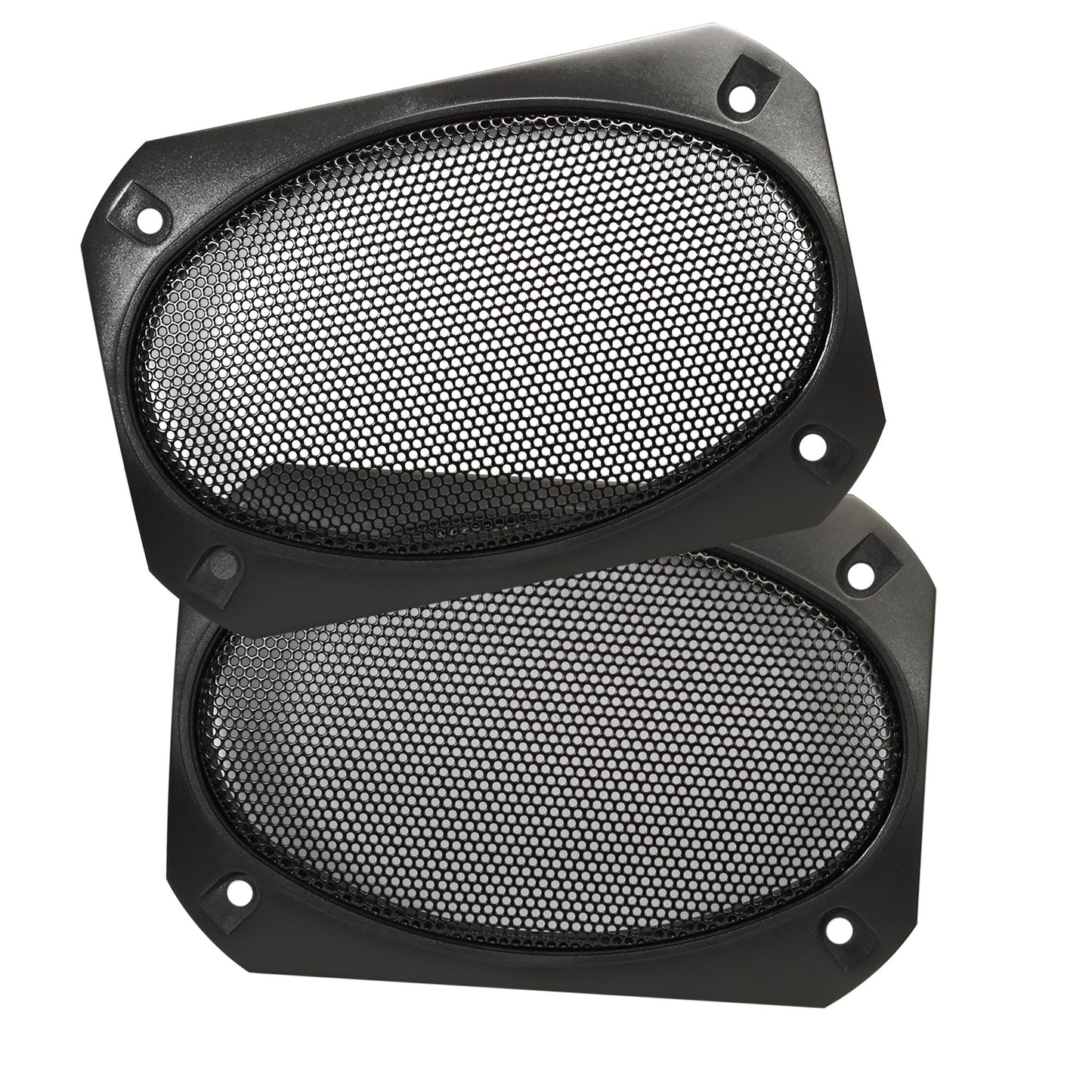 Magnadyne G46WI-PR | 4" x 6" Satin Finish Speaker Grills | Black Metal Mesh - Pair