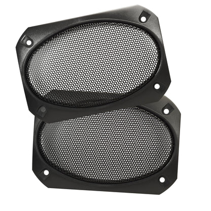 Magnadyne G46WI-PR | 4" x 6" Satin Finish Speaker Grills | Black Metal Mesh - Pair