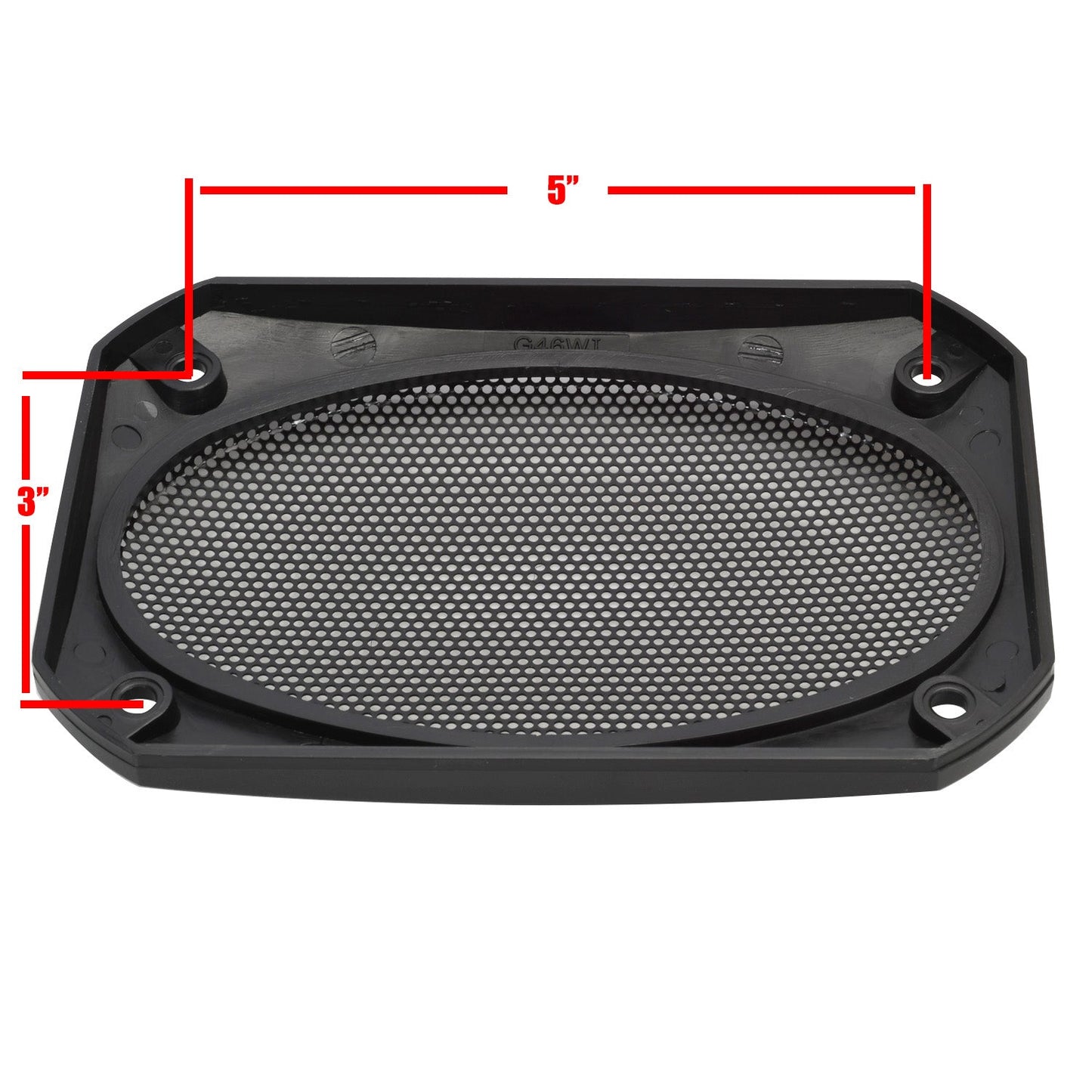 Magnadyne G46WI-PR | 4" x 6" Satin Finish Speaker Grills | Black Metal Mesh - Pair