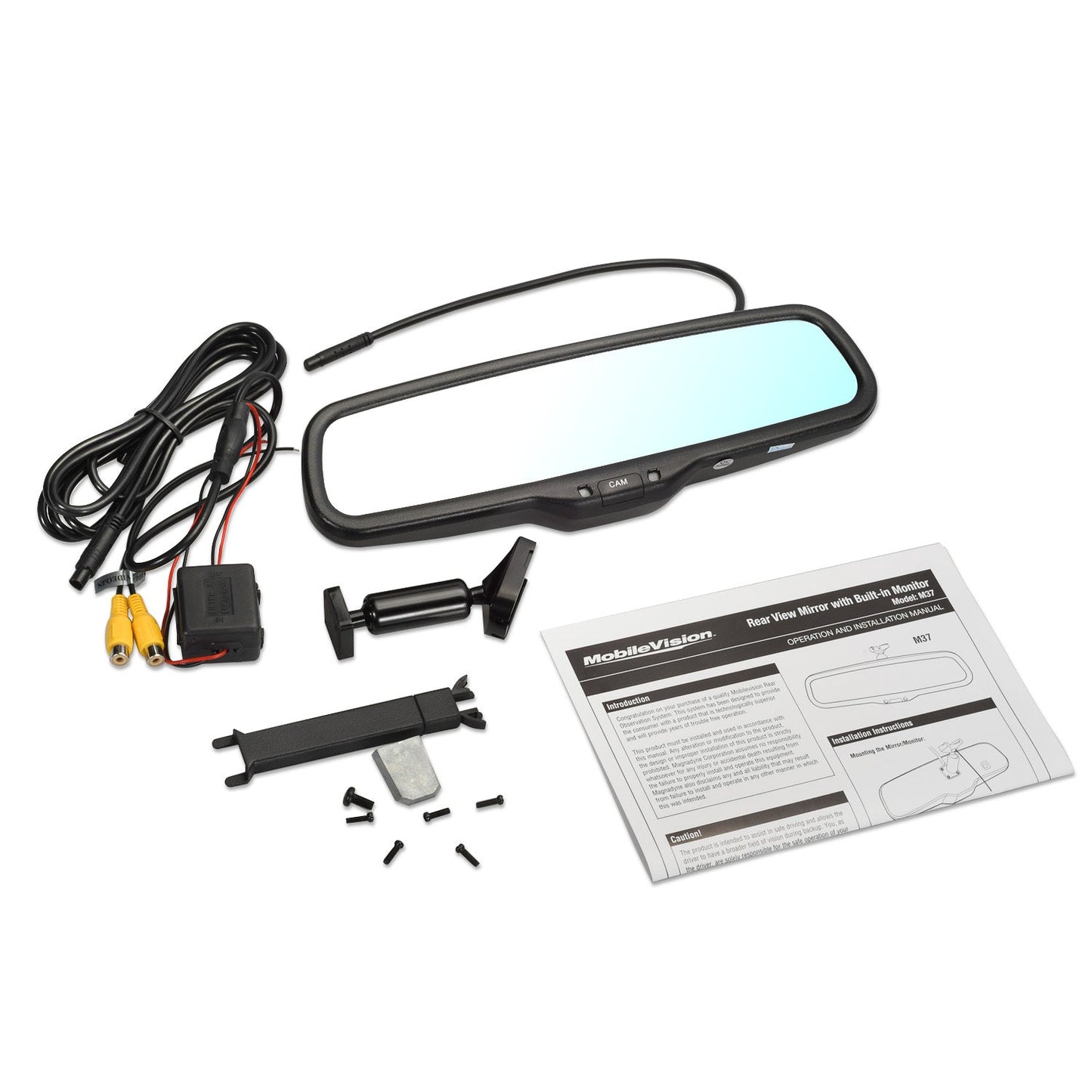 Magnadyne M37 | Rear View Mirror with Built - in LCD Camera Monitor - Angler's Pro Tackle & Outdoors