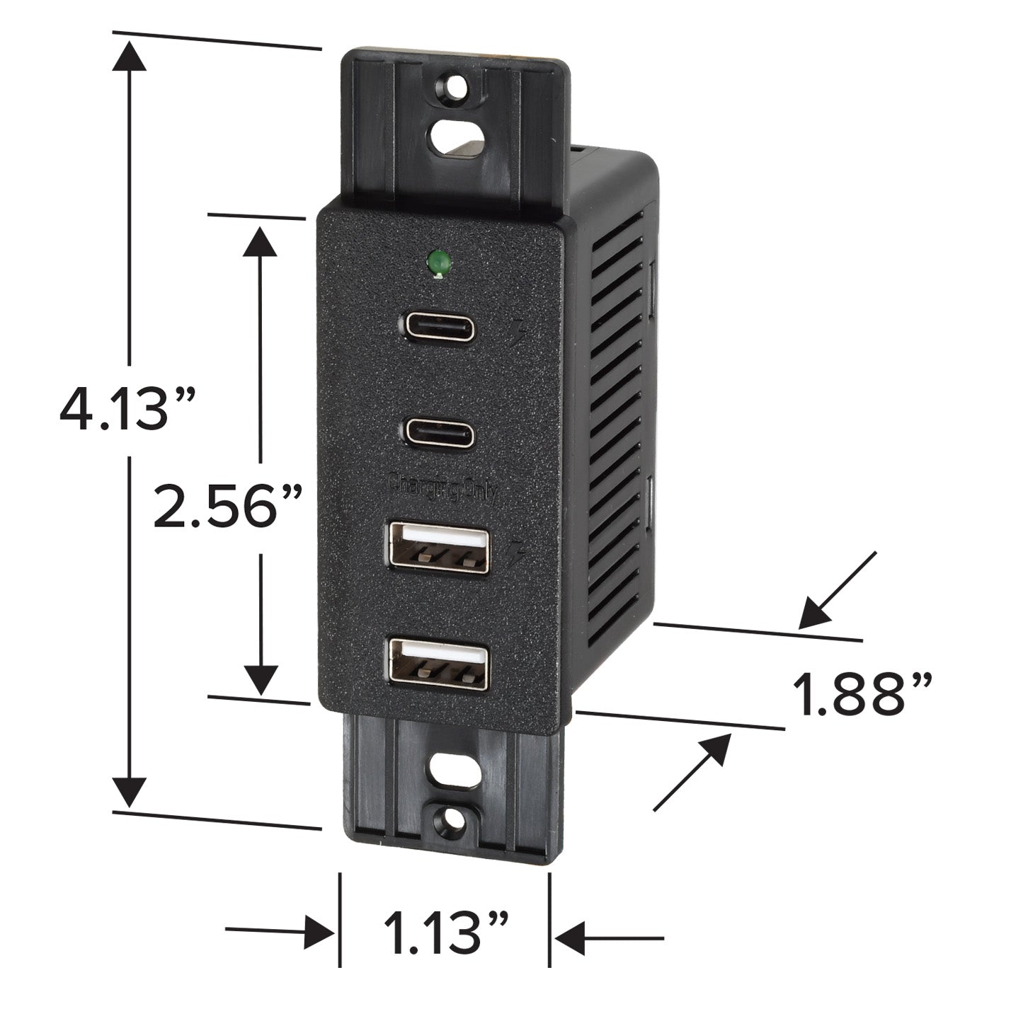 Magnadyne | Wall Mount Dual USB A & C Charger | 4 Ports