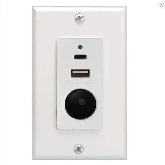 Magnadyne WCP-12VAC | Wall Mount Charger w/ 12V VPA Socket, USB A/C & Wall Plate