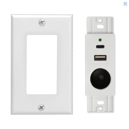Magnadyne WCP-12VAC | Wall Mount Charger w/ 12V VPA Socket, USB A/C & Wall Plate