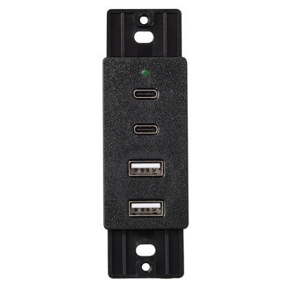 Magnadyne WCP-USBAC-B | Wall Mount Dual USB A & C Charger | 4 Ports & Wall Plate