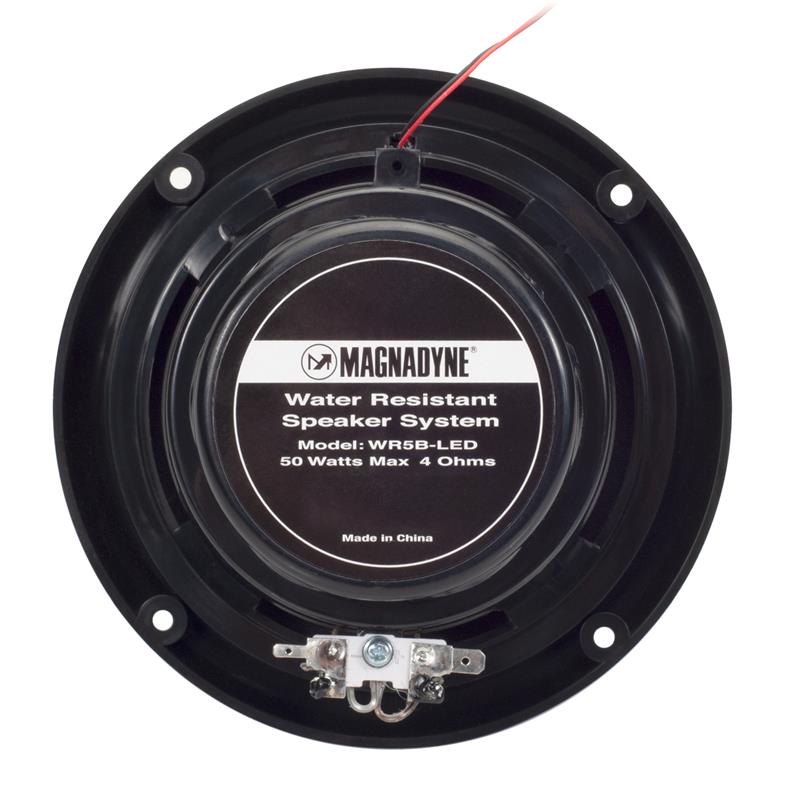 Magnadyne | 5.25" Water Resistant 2-Way Speaker with Blue LED Lights | Sold as a Single