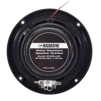 Magnadyne | 5.25" Water Resistant 2-Way Speaker with Blue LED Lights | Sold as a Single