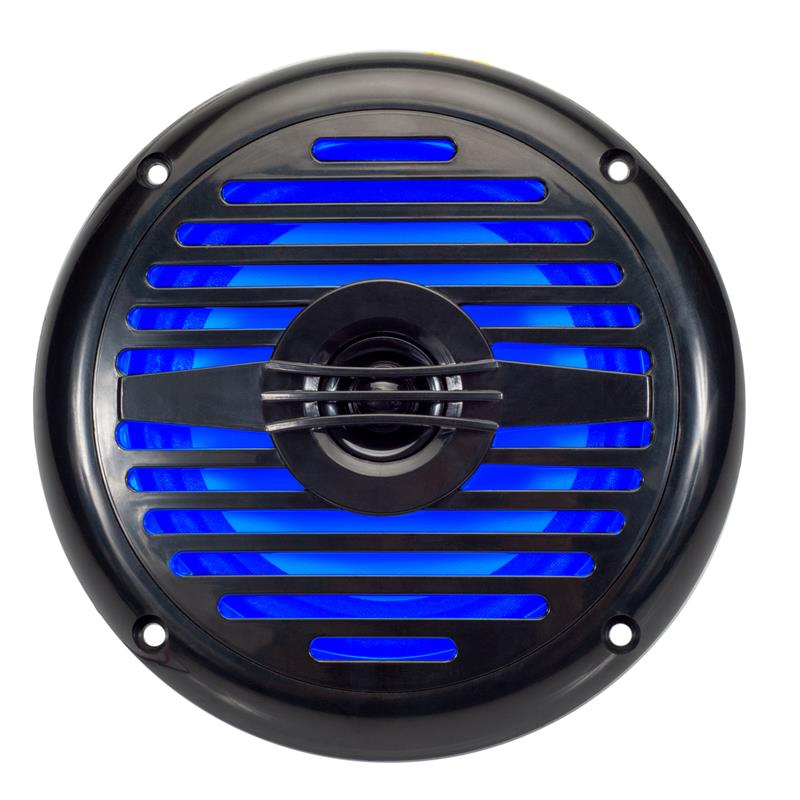 Magnadyne | 5.25" Water Resistant 2-Way Speaker with Blue LED Lights | Sold as a Single