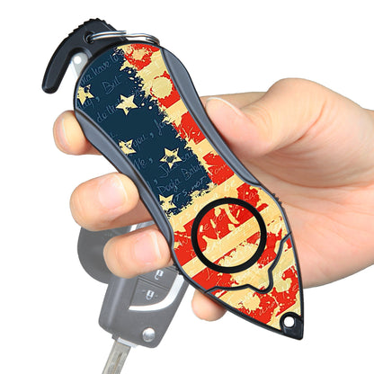 Stinger Survival Tools Personal Alarm Keychain Safety Emergency Tool  (USA Flag)